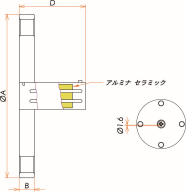 T熱電対 BURNDY 2対 VF50 フランジ ガイドなし admin.label.item.size_image
